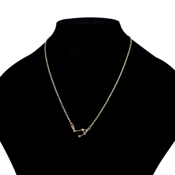 🎁🎅LIBRA GOLD CRYSTAL CONSTELLATION NECKLACE  💝 - Picture 4 of 8